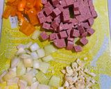 A picture of step 1 of Luncheon Meat Veggie Pasta.