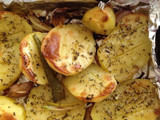 Papas al horno con cebolla y morrón