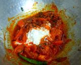 A picture of step 3 of Mutton biryani in electric rice cooker.