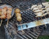 A picture of step 6 of Grilled Yakitori & Tsukune Over Charcoal at Camp.