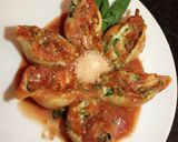 A picture of step 9 of Large cheese and spinach stuffed shell pasta.