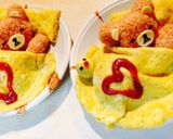 A picture of step 13 of Rilakkuma Omurice.
