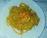 Foto langkah ke 6 dari resep Spaghetti saos tomat, telur, toge (3t).