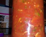 A picture of step 7 of Spaghetti sauce for later.