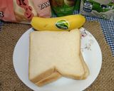 Foto langkah ke 1 dari resep Roti Bakar Pisang Matcha.