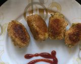 A picture of step 6 of Vermicelli tikki.
