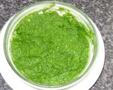 A picture of step 4 of Homemade Fettuccine Pasta, Pesto Dough.