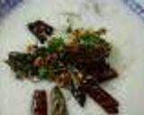 A picture of step 6 of Dahi Baingan.