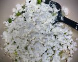 Foto del paso 15 de la receta: Coliflor: cous cous falso con manzana y zanahorias, base de pizza & tortitas con queso fresco