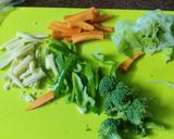 A picture of step 5 of Ranch vegetable idli chili.