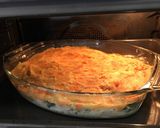 Foto del paso 8 de la receta: Pastel de bacalao, merluza y gambas, con kale y queso feta