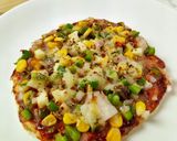 A picture of step 8 of 2 minute pizza.