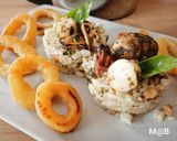 Une image de l'étape 8 de Risotto aux fruits de mer et champignons de Paris au Cook Expert.