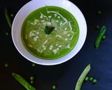 A picture of step 6 of Green Pea Soup.