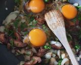 Siitake gombás omlett recept fázis 4 fotója