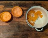 A picture of step 2 of Orange Posset.