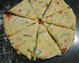 A picture of step 6 of Bell Pepper & Flour Triangle Fritters.