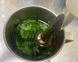 A picture of step 2 of Jade Egg Drop Soup with Soup Dumplings.