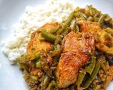 A picture of step 4 of Sweet Tamarind Chicken With Green Beans & Jasmine Rice.