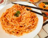 A picture of step 4 of Spaghetti Bolognese.