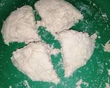 A picture of step 2 of 2 ingredient dough.