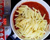 A picture of step 3 of Penne Arrabbiata.