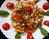 स्पाइसी रेड सॉस पास्ता (spicy red sauce pasta recipe in Hindi) रेसिपी चरण 6 फोटो
