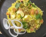 A picture of step 5 of Navratna Pulao.