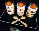 A picture of step 7 of Gulab jamun trifle.