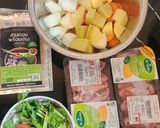 รูปขั้นตอนการทำที่ 1 ของ ซุปปีกไก่มันฝรั่ง