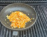 A picture of step 2 of Neapolitan-Style Ragù on the BBQ.