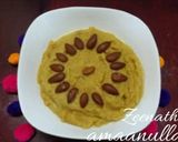 A picture of step 4 of Moong Dal Halwa.