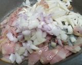 รูปขั้นตอนการทำที่ 2 ของ ข้าวผัดเบคอนไข่ข้น