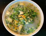 Hình bước làm 4 của món Canh nhum biển nấu chuối mẻ