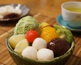 A picture of step 3 of Matcha Ice Cream and Shiratama Fruit Anmitsu.