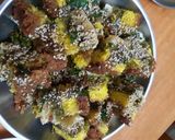 A picture of step 9 of Rainbow Dhokla.