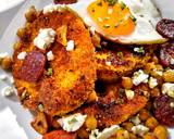 Spiced Breaded Puffball Mushroom With Chickpeas, Chorizo & Feta recipe step 4 photo