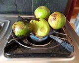 A picture of step 1 of Kachha Aam panna.