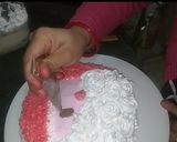 A picture of step 8 of Santa Claus Cake.