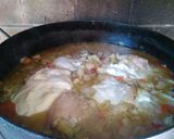 Foto del paso 5 de la receta: Pollo al disco con crema y vino blanco