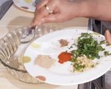 A picture of step 1 of Ragda Patties Chaat.