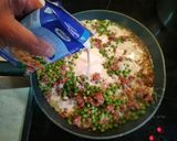 Φωτογραφία βήματος 8 της συνταγής Spaghetti με αρακά, χωριάτικο λουκάνικο και κρέμα γάλακτος