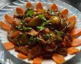 A picture of step 9 of Nagpuri style Wanga batata saoji masala zhanzhanit bhaji (brinjal potato sabji).