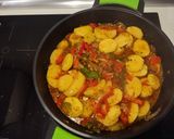 A picture of step 2 of Poor man's potatoes.