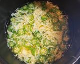 A picture of step 3 of Simple Okra and Egg Soup.