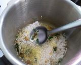 A picture of step 2 of Kheera Choru (leafy Vegetable rice).