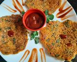A picture of step 4 of Oats methi chila.