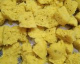 A picture of step 4 of Dhokla from leftover kadhi..