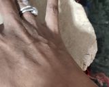 A picture of step 1 of Bajra ki Roti.