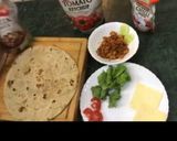 A picture of step 1 of Tortilla wrap.